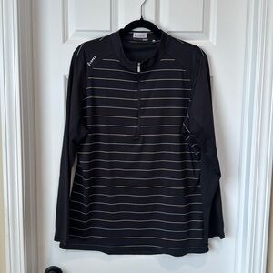 Lopez - Nancy Lopez Women’s Golf‎ Pullover Quarter Zip –XL - Black White Striped